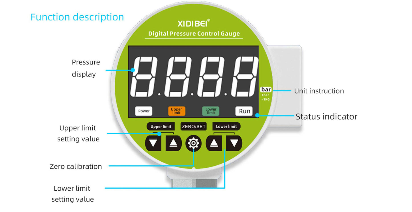 Automatic Air Pump Water Oil Compressor Pressure Switch Digital Display Eletronic Pressure Controller For Water Pump