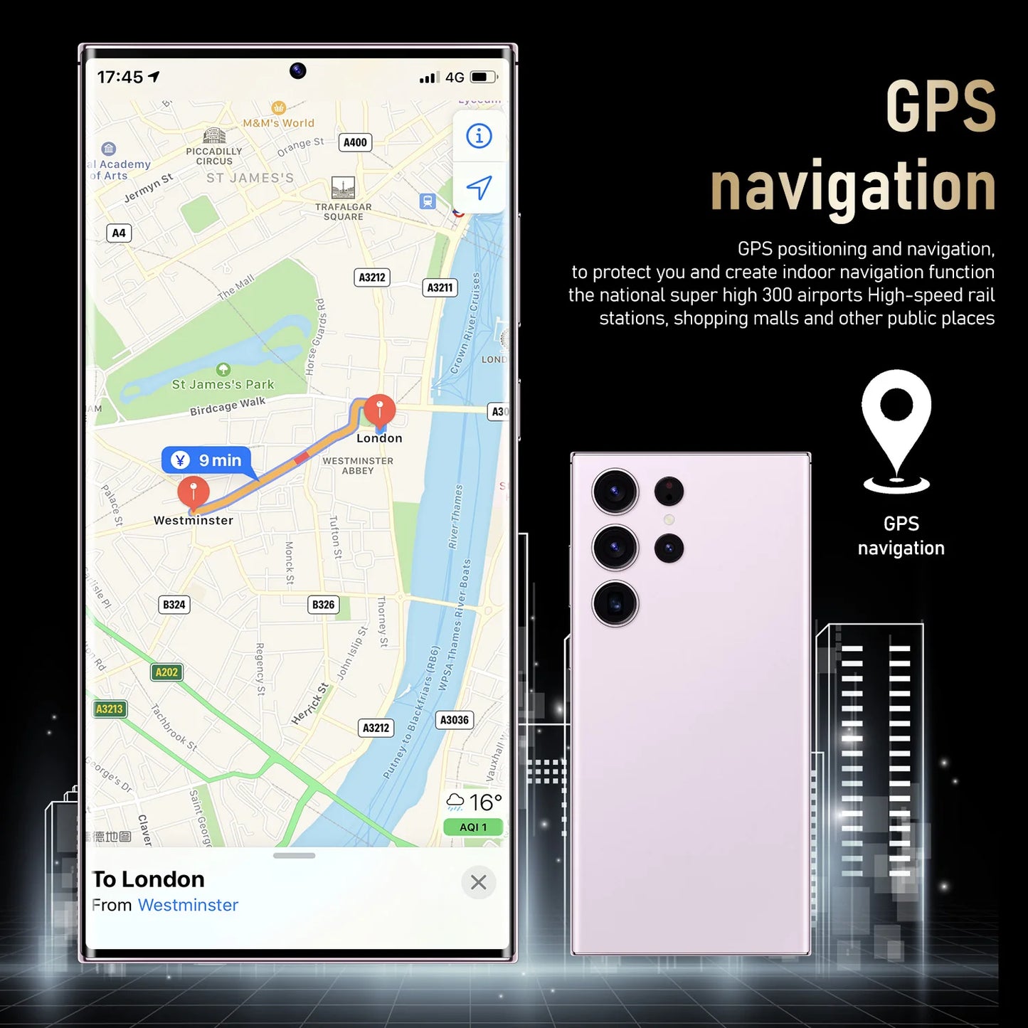 Hot Selling 5G Smartphone S24 Ultra Telephone 7.3 Inch Android Phones Unlocked 16G+1TB Cellphone Mobile Phones 4G 5G