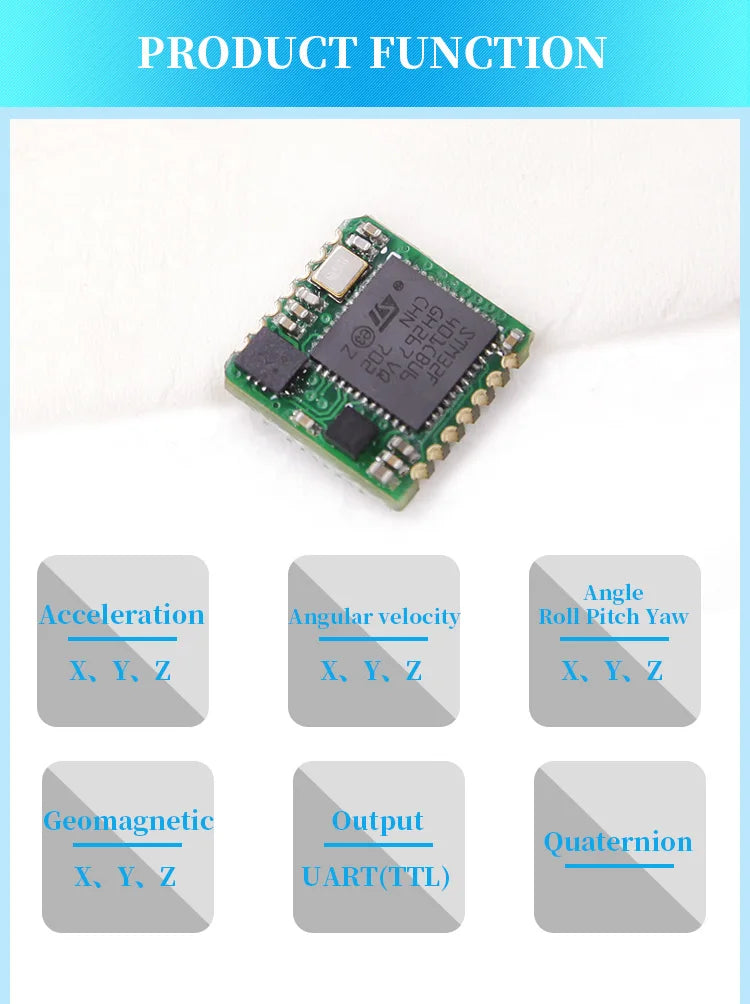 WitMotion WT931  (XYZ, return rate 500H) AHRS MPU9250 9-axis Accelerometer,+Eletronic Gyroscope+Angle+Magnetometer, for Arduinos