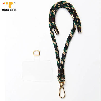 Custom Colorful Elegant Nylon Neck Loop Strap Cute Smartphone Mobile Phone Accessory for iPhone for Phone Cases
