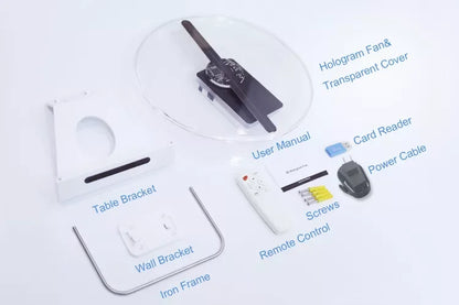 3D Hologram Display Fan Wifi App Controlled Phone Accessory Cloud Access 3D Holograms