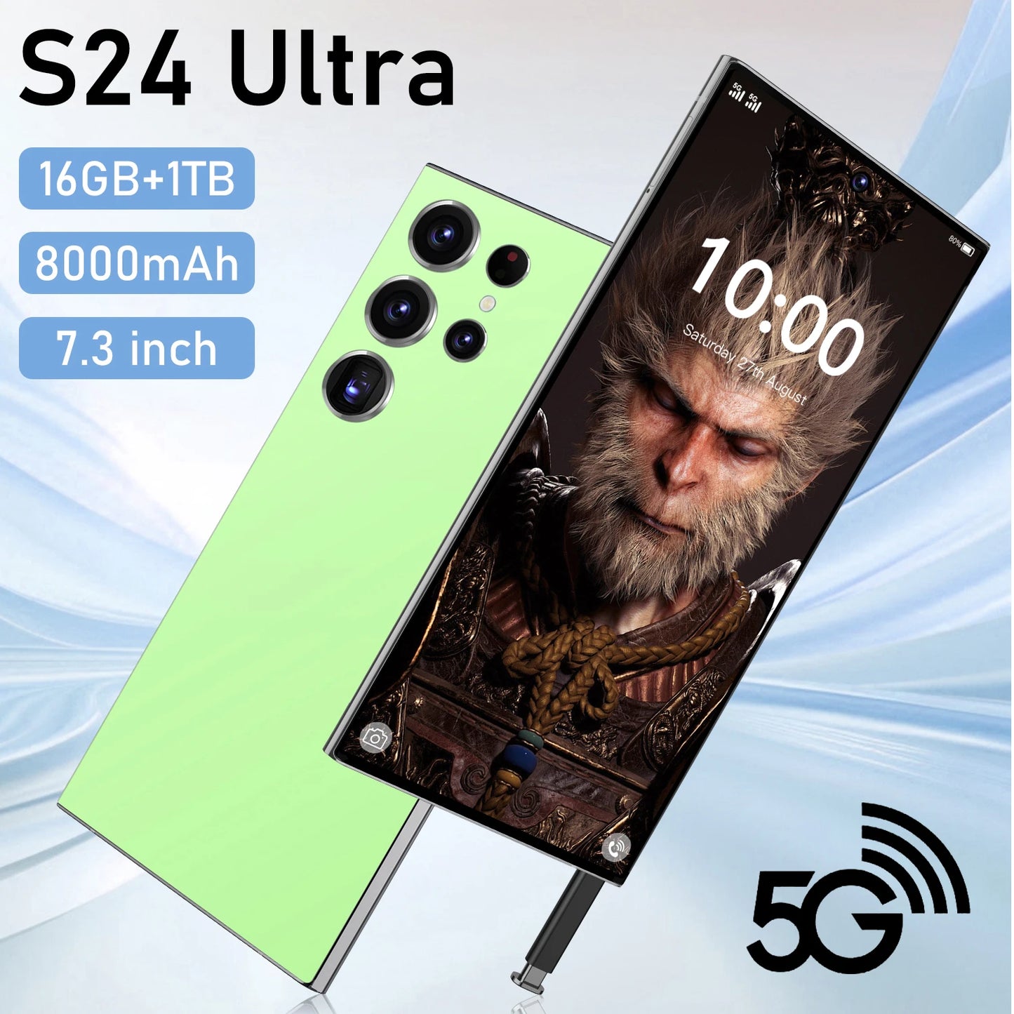 Best Sell S24 Ultra 5G Smart Phone 7.3inch 1TB Telephone Original Unlock S-Pen 4G 5G+WIFI Android S24 Mobile Phones