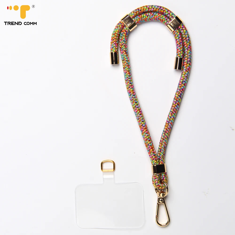 Custom Colorful Elegant Nylon Neck Loop Strap Cute Smartphone Mobile Phone Accessory for iPhone for Phone Cases