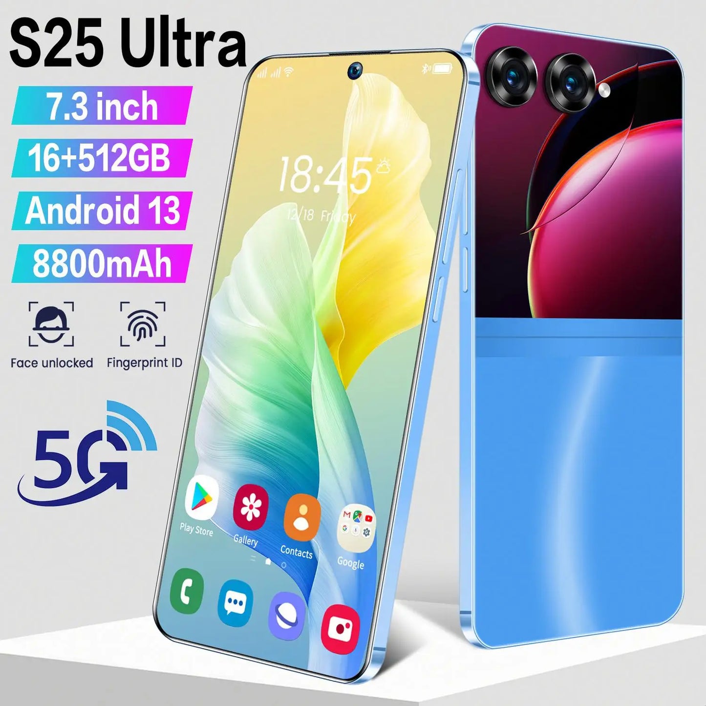 Feature Telefono Factory Price Telephone Portable S25 ultra 6.7inch Mobile Phone Android Smartphone