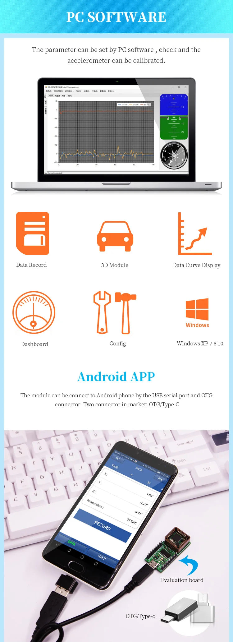 WitMotion WT931  (XYZ, return rate 500H) AHRS MPU9250 9-axis Accelerometer,+Eletronic Gyroscope+Angle+Magnetometer, for Arduinos