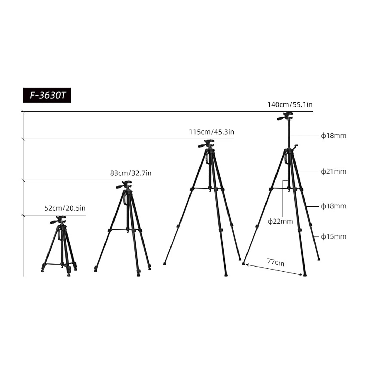140cm Iron Tube Popular Mobile Phone Tripod Tripod Phone Accessory, Suitable For SLR Camera