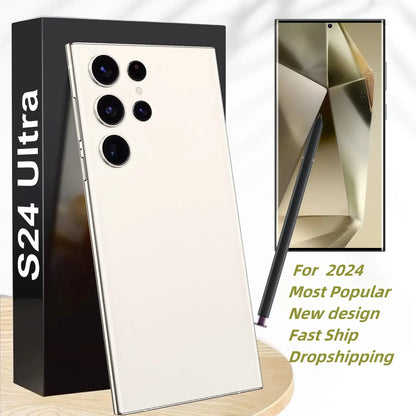 Best Sell S24 Ultra 5G Smart Phone 7.3inch 1TB Telephone Original Unlock S-Pen 4G 5G+WIFI Android S24 Mobile Phones