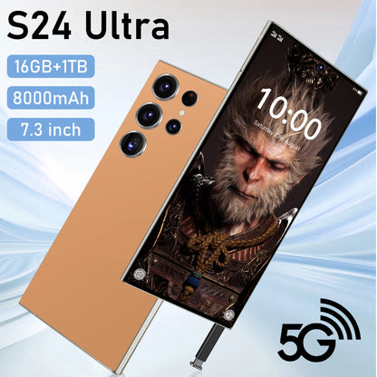 Best Sell S24 Ultra 5G Smart Phone 7.3inch 1TB Telephone Original Unlock S-Pen 4G 5G+WIFI Android S24 Mobile Phones