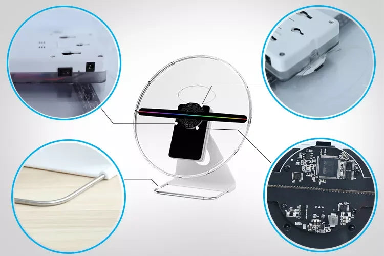 3D Hologram Display Fan Wifi App Controlled Phone Accessory Cloud Access 3D Holograms