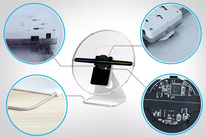 3D Hologram Display Fan Wifi App Controlled Phone Accessory Cloud Access 3D Holograms