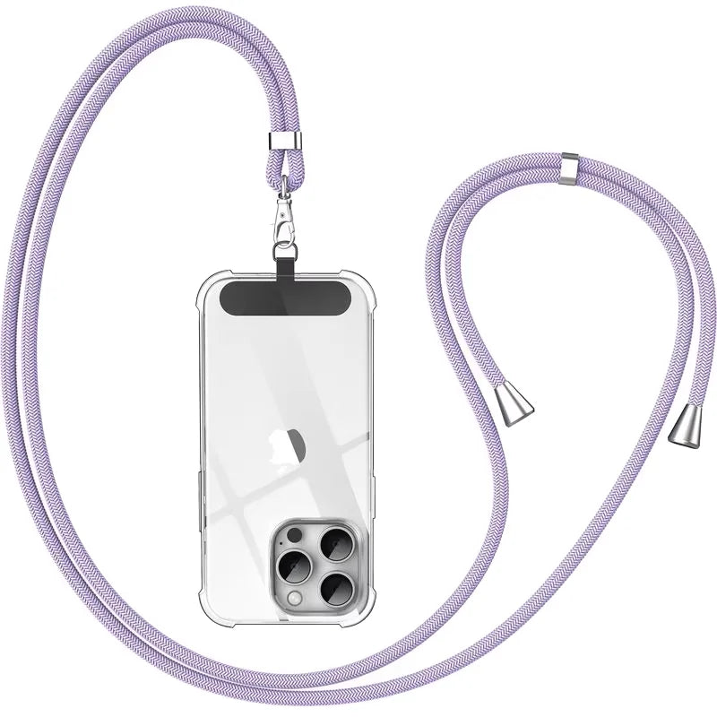 Custom Colorful Elegant Nylon Neck Loop Strap Cute Smartphone Mobile Phone Accessory for iPhone for Phone Cases