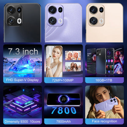 Reno 13 Pro 6.8" Flat Screen AMOLED Mobile Phone 6800mAh Battery Density 9200+ 108MP Selfie Camera 5G Smartphone Telephone