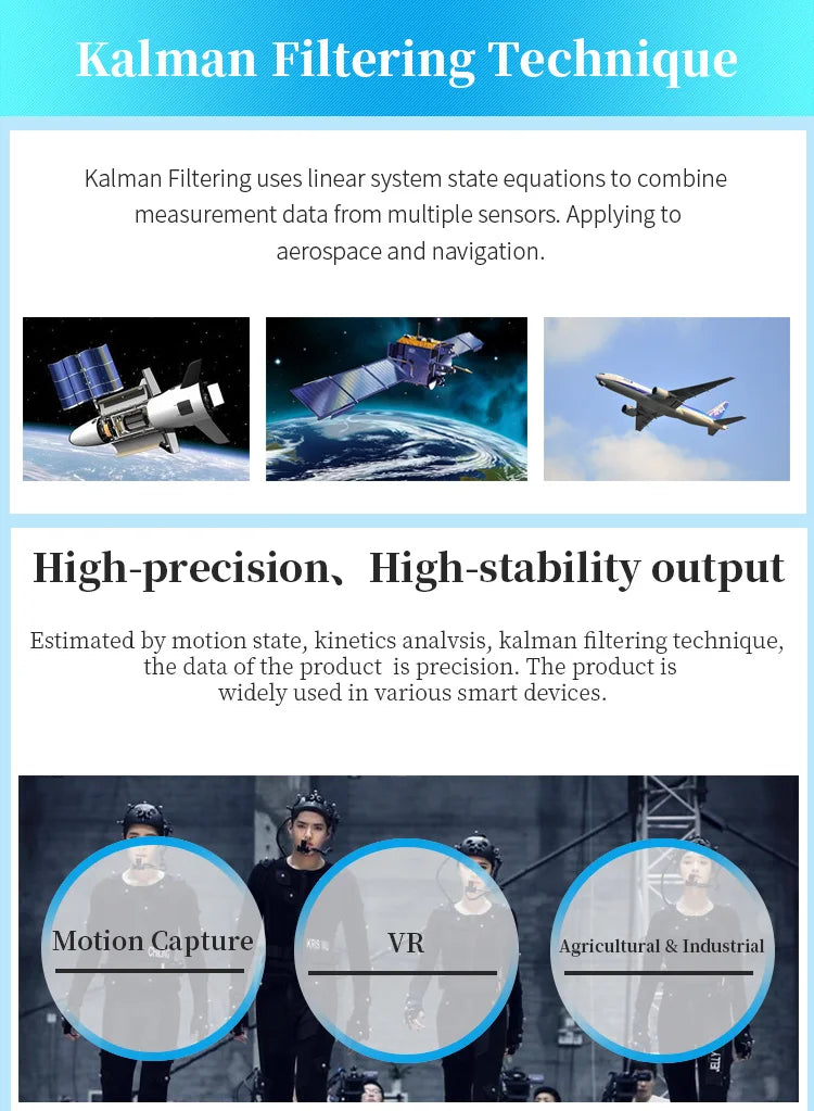 WitMotion WT931  (XYZ, return rate 500H) AHRS MPU9250 9-axis Accelerometer,+Eletronic Gyroscope+Angle+Magnetometer, for Arduinos