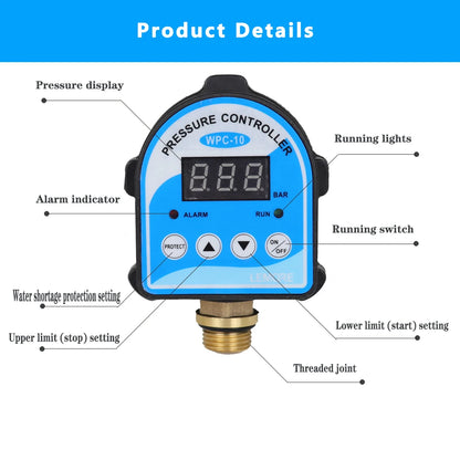 Automatic Air Pump Water Oil Compressor Pressure Switch Digital Display Eletronic Pressure Controller For Water Pump