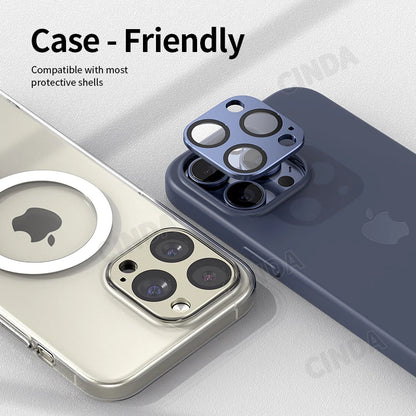 Black 9H Tempered Glass Camera Lens Protector Film for iPhone 15 Pro Max and 15 Pro Factory Outlet Mobile Phone Accessory