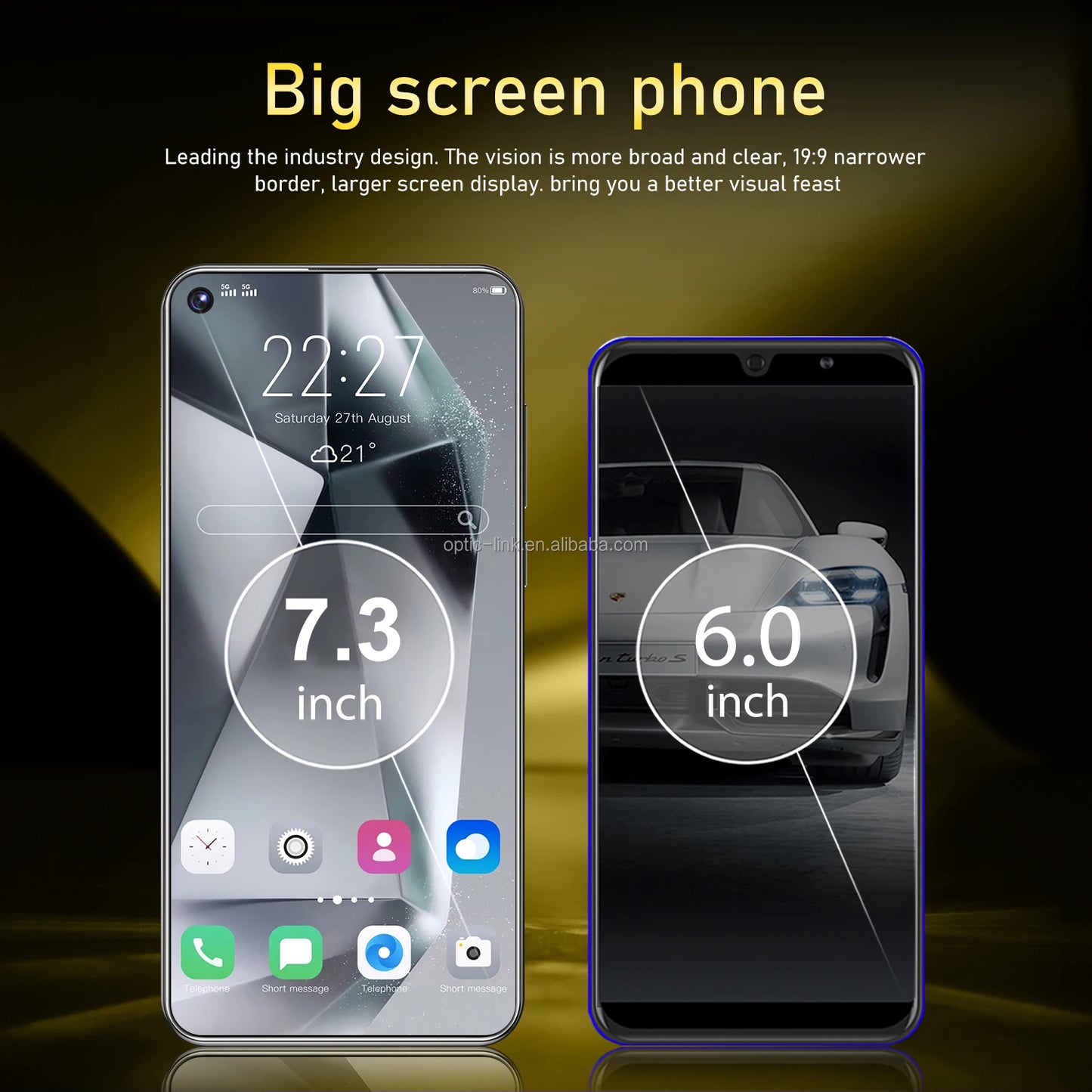 Hot Selling 5G Smartphone S24 S25 Ultra Telephone 7.3 Inch Android Phones Unlocked 16G+1TB Cellphone Mobile Phones 4G 5G