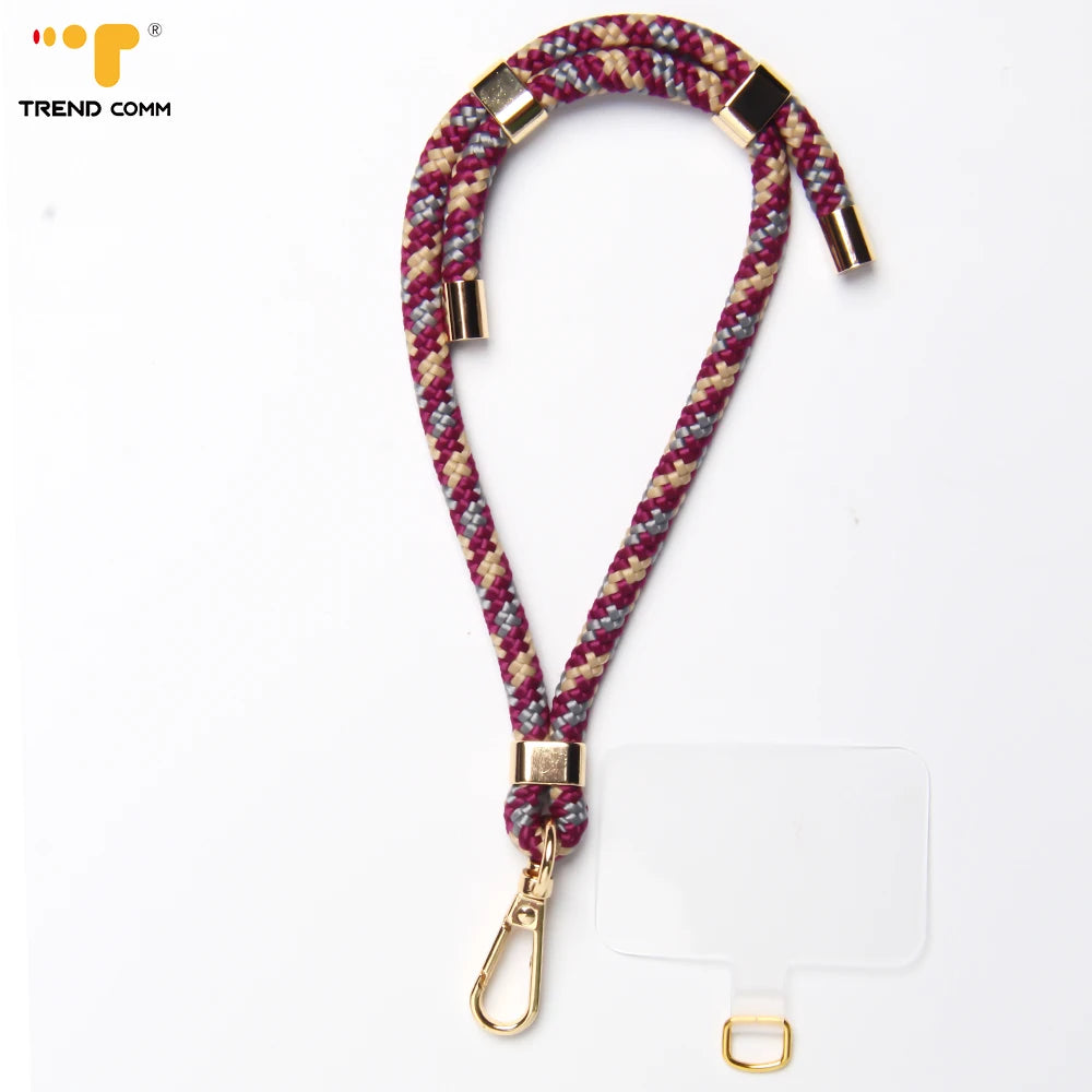 Custom Colorful Elegant Nylon Neck Loop Strap Cute Smartphone Mobile Phone Accessory for iPhone for Phone Cases