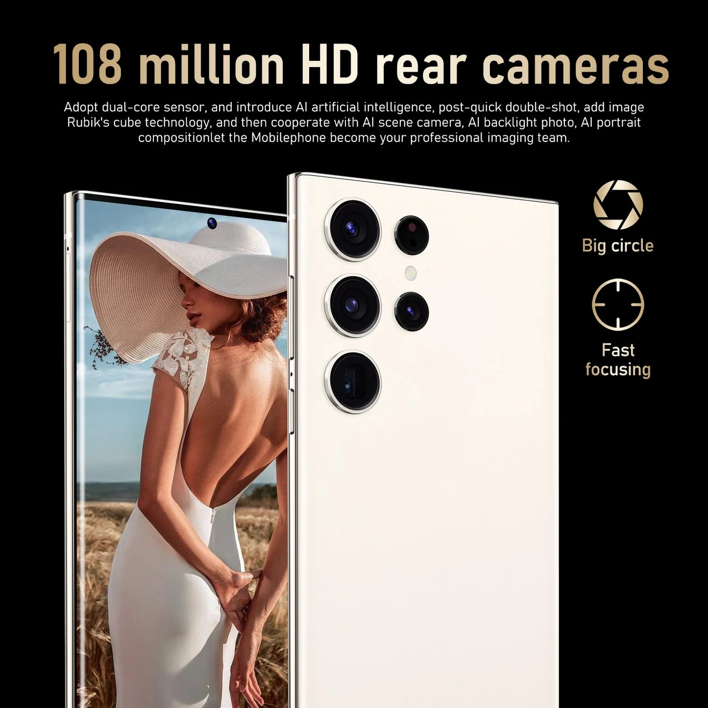 5G Smartphone  S24 Ultra Telephone  7.3 Inch Global Version Dual SIM Card Android 13 Cell Phone Mobile Phones 4G5G