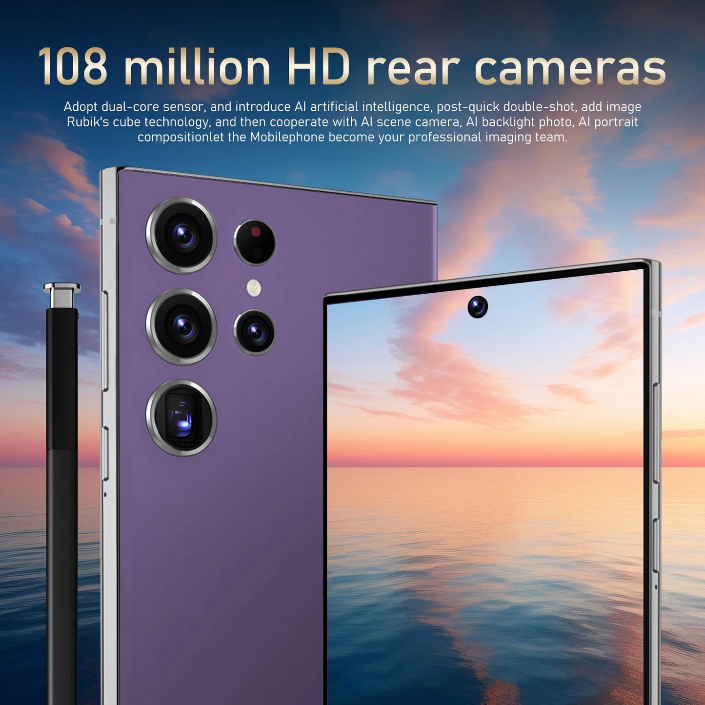 Best Sell S24 Ultra 5G Smart Phone 7.3inch 1TB Telephone Original Unlock S-Pen 4G 5G+WIFI Android S24 Mobile Phones