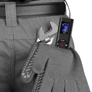 HIREED 40M Eletronic Level Digital Laser Rangefinder  USB Charging Rechargeable Handheld Distance Meter