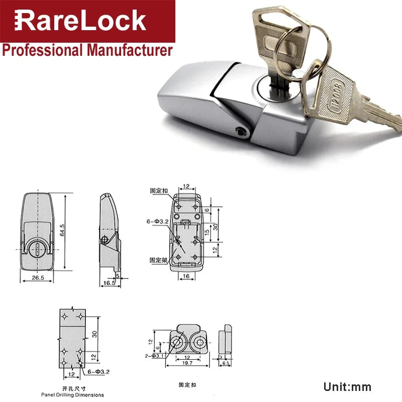 Hasp Cabinet Lock for Sliding Door Mail Box Air Cabinet Eletronic Locker Furniture Drawer Rarelock JA57 G