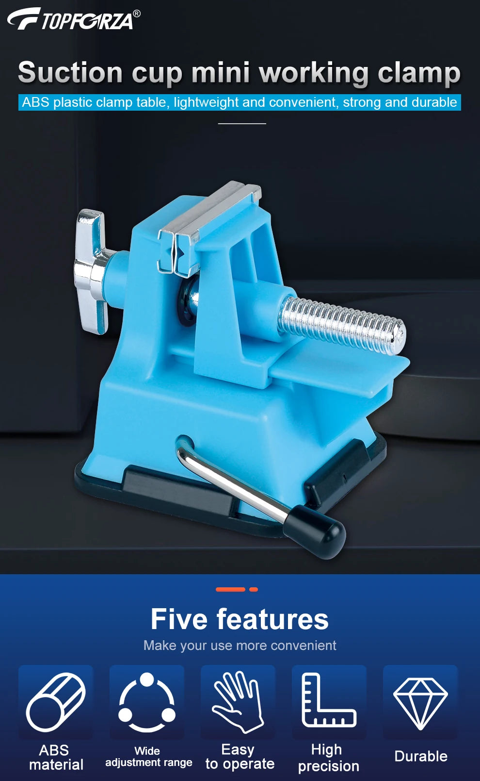 Mini Vise Table Bench ABS Vacuum Base Vise 40mm Adjustable Clamping Eletronic Repair Soldering Fix Tool Frame Hand Tools