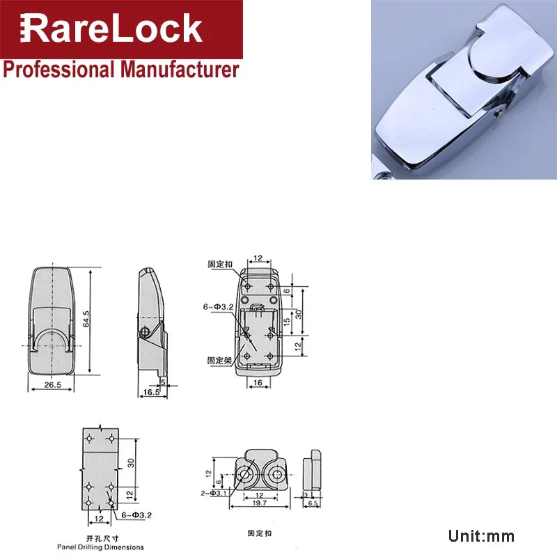 Hasp Cabinet Lock for Sliding Door Mail Box Air Cabinet Eletronic Locker Furniture Drawer Rarelock JA57 G