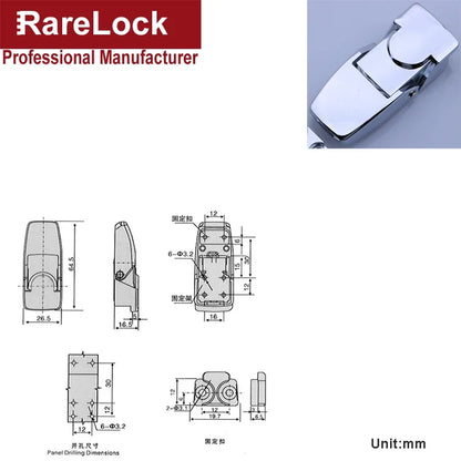 Hasp Cabinet Lock for Sliding Door Mail Box Air Cabinet Eletronic Locker Furniture Drawer Rarelock JA57 G