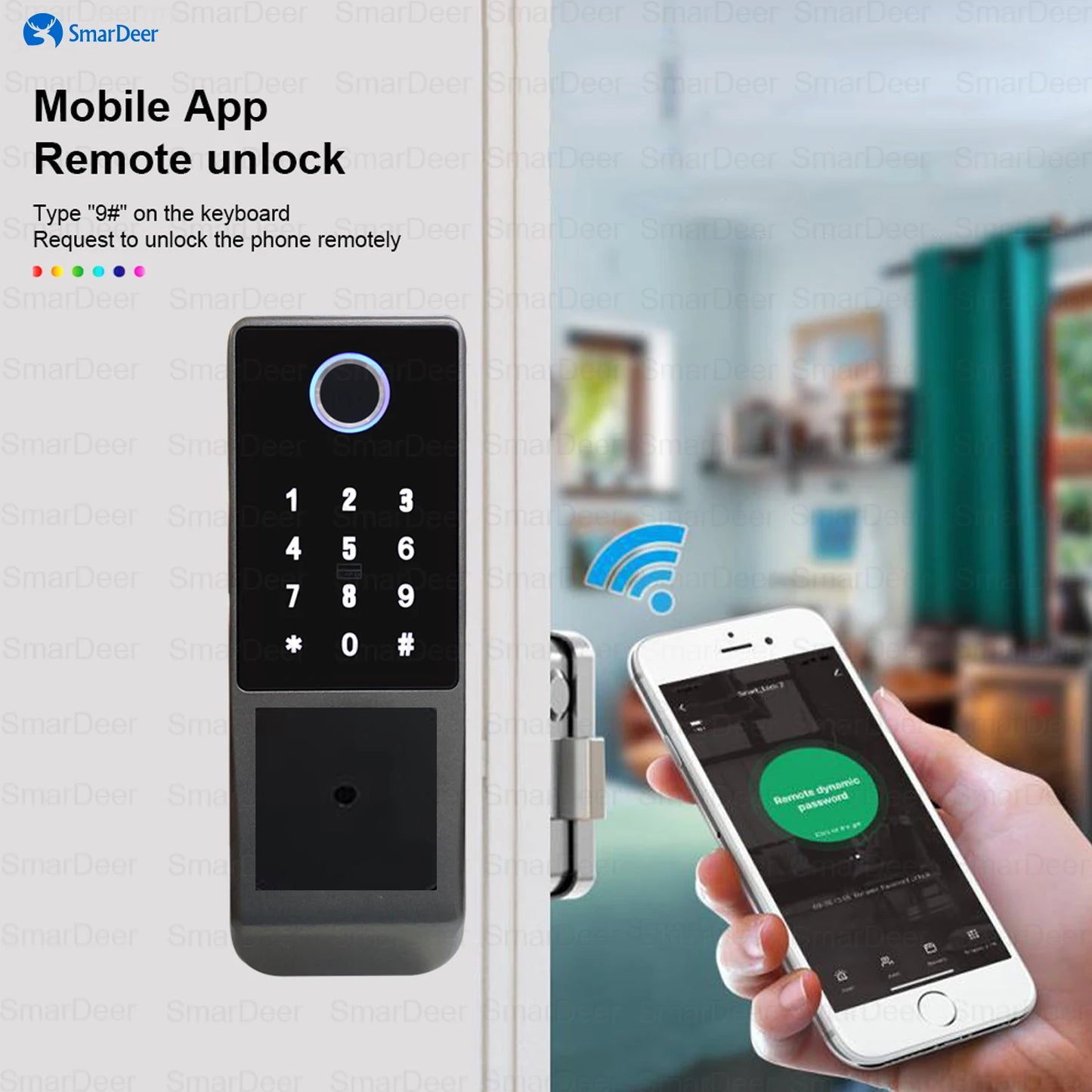 SmarDeer Waterproof Eletronic Lock for Tuya Smart Lock Outdoor Fingerprint Lock withl Password Remote App Waterproof door lock