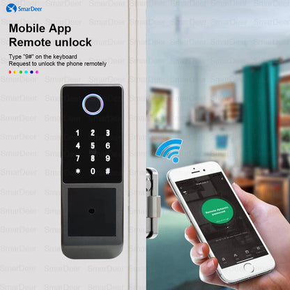 SmarDeer Waterproof Eletronic Lock for Tuya Smart Lock Outdoor Fingerprint Lock withl Password Remote App Waterproof door lock