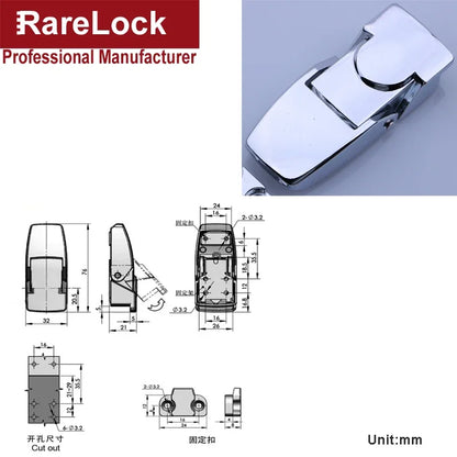 Hasp Cabinet Lock for Sliding Door Mail Box Air Cabinet Eletronic Locker Furniture Drawer Rarelock JA57 G