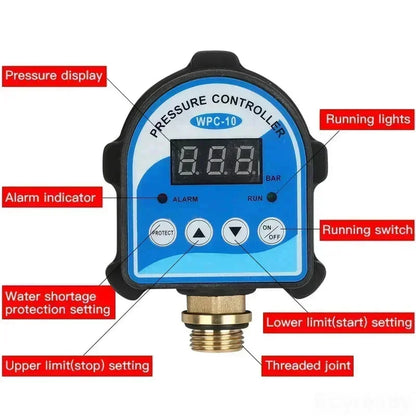 1pc 220V 110V Automatic Eletronic Digital Display Pressure Controller Switch WPC-10 Oil Water Booster Pump Air Compressor Vacuum