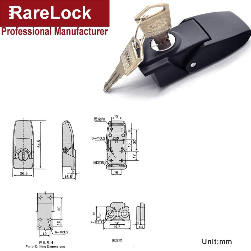 Hasp Cabinet Lock for Sliding Door Mail Box Air Cabinet Eletronic Locker Furniture Drawer Rarelock JA57 G