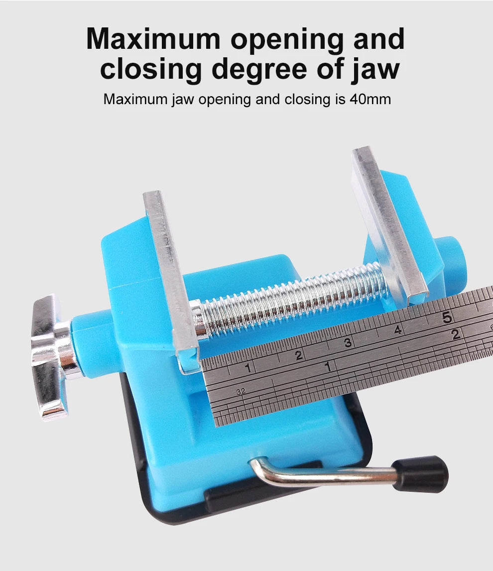 Mini Vise Table Bench ABS Vacuum Base Vise 40mm Adjustable Clamping Eletronic Repair Soldering Fix Tool Frame Hand Tools