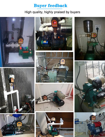 Automatic Eletronic Digital Display Pressure Controller Switch WPC-10 For Oil Water Pump Air Compressor With 4' Adapter WPC 10