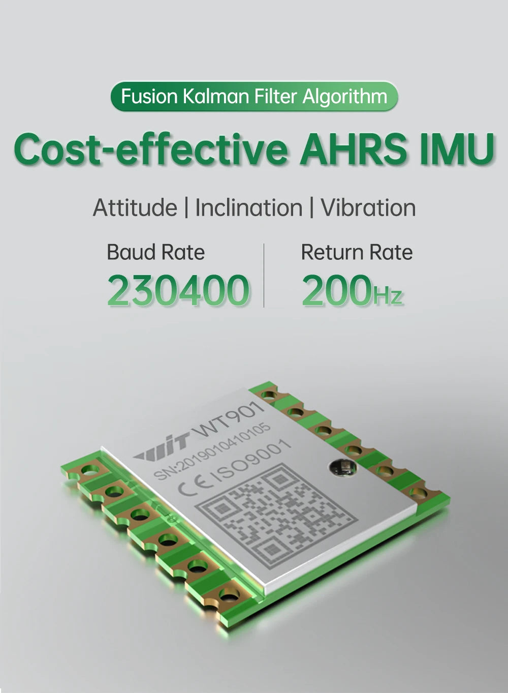 WitMotion WT901 AHRS MPU9250 9-axis Accelerometer, 3-axis Eletronic Gyroscope+Acceleration+Angle+Magnetometer, TTL Data Outout