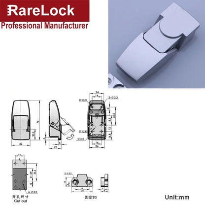 Hasp Cabinet Lock for Sliding Door Mail Box Air Cabinet Eletronic Locker Furniture Drawer Rarelock JA57 G