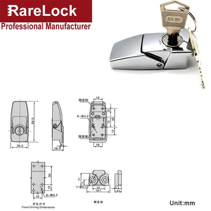 Hasp Cabinet Lock for Sliding Door Mail Box Air Cabinet Eletronic Locker Furniture Drawer Rarelock JA57 G