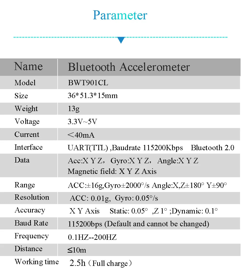 WitMotion WT931  (XYZ, return rate 500H) AHRS MPU9250 9-axis Accelerometer,+Eletronic Gyroscope+Angle+Magnetometer, for Arduinos