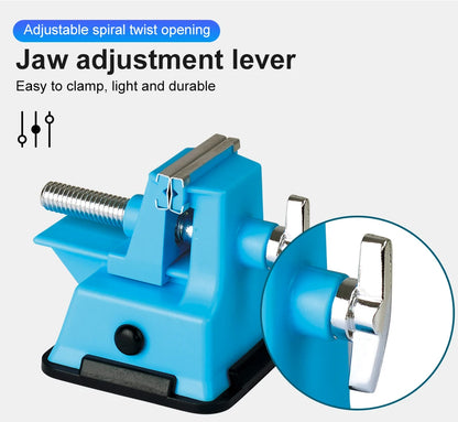 Mini Vise Table Bench ABS Vacuum Base Vise 40mm Adjustable Clamping Eletronic Repair Soldering Fix Tool Frame Hand Tools