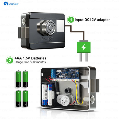 SmarDeer Waterproof Eletronic Lock for Tuya Smart Lock Outdoor Fingerprint Lock withl Password Remote App Waterproof door lock